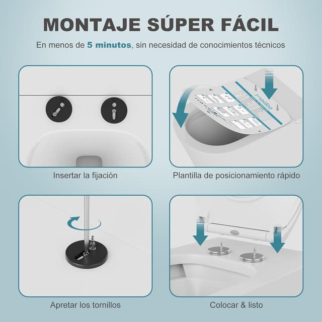 Thumbnail 3 de MEEJEE Tapa WC Universal Oval Blanca