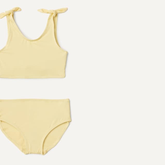 Detalle 2 de Maillot de bain bikini 2 pièces pour fille avec nœud Amazon Essentials