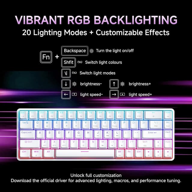 Thumbnail 6 de Dierya DK68 tastiera gaming wireless 60% 68 tasti