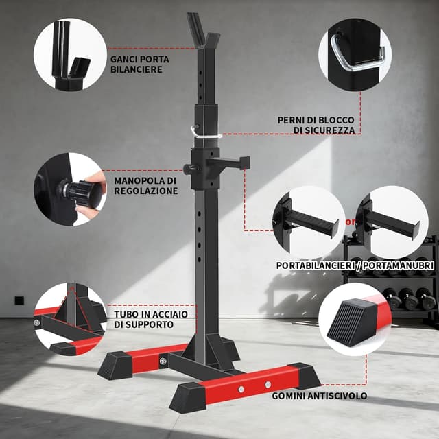 Thumbnail 5 de ISE Supporto Bilanciere Regolabile per Palestra a Casa 🏋