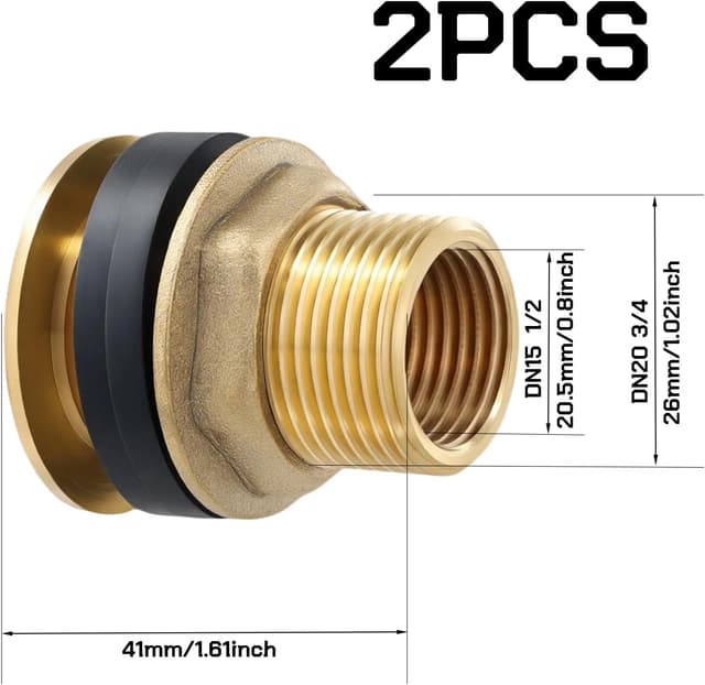 Thumbnail 1 de Edelstahl WassertankanschlĂŒsse 304 3/4 Zoll đ