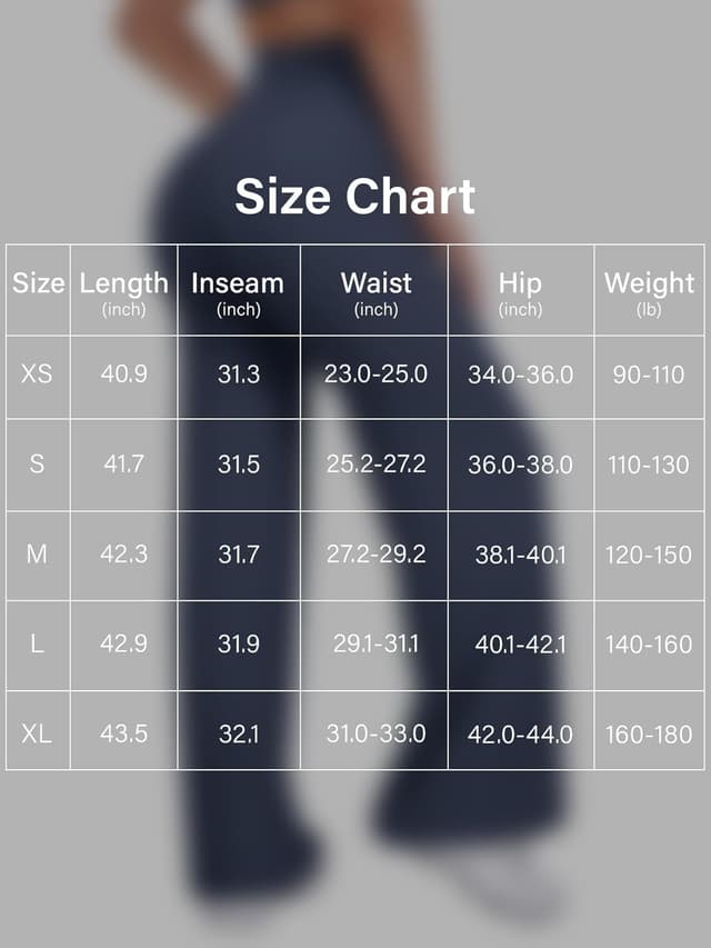 Detalle de VOYJOY Straight Leggings Bottoms Wide-Leg High-Waist Sweatpants (29"–35" Inseam)