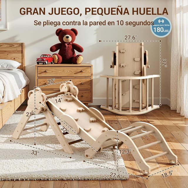 Thumbnail 6 de COSYLAND 8 en 1 Triángulo de Escalada Montessori 18 meses