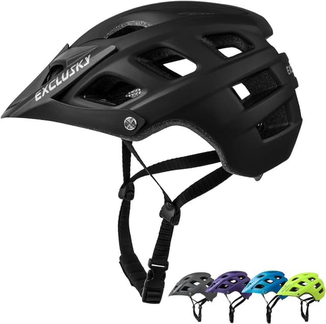 Detalle de Exclusky mountain bike helmet for adults with visor — lightweight, adjustable MTB cycling helmet