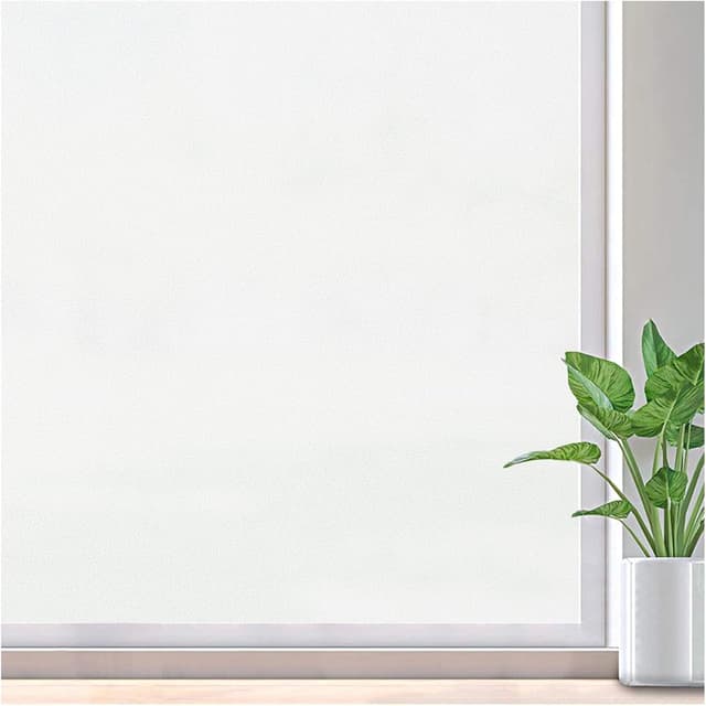 Detalle de Lifetree Fensterfolie blickdicht für Privatsphäre (90x200 cm) – selbsthaftend ohne Klebstoff, Anti-UV, Milchglas-Look