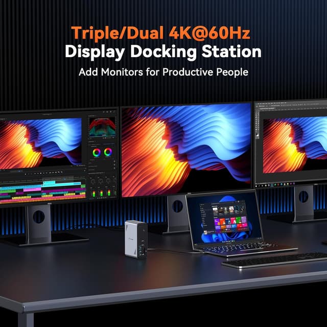 Thumbnail 2 de TobenONE 18-in-1 laptop docking station 3 monitors