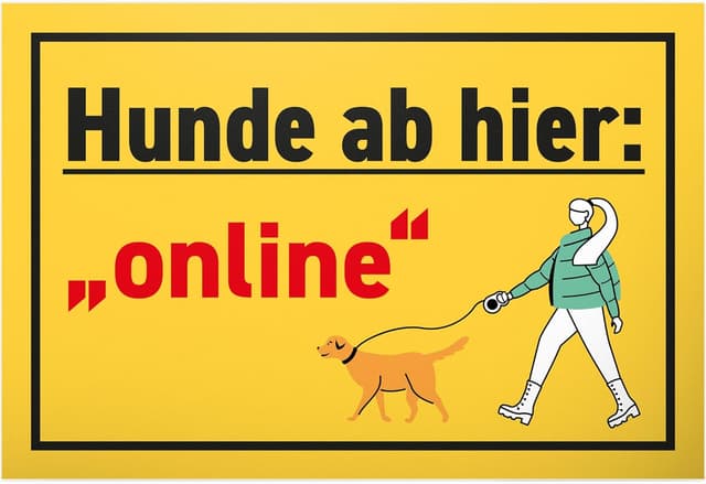 Detalle de DankeDir! Hunde ab hier online Schild 30 x 20 cm