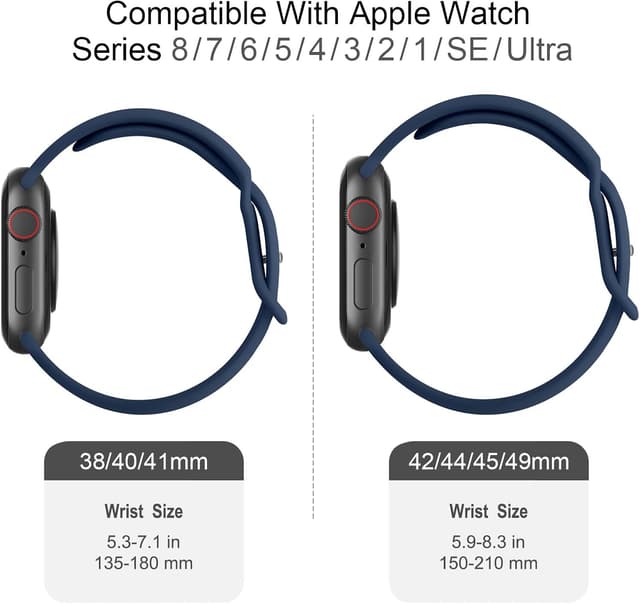 Detalle 2 de Adepoy Apple Watch silicone strap 4 pack