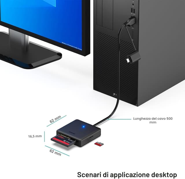Thumbnail 3 de BENFEI 4 in 1 Lettore di schede di memoria USB-C USB 3.0
