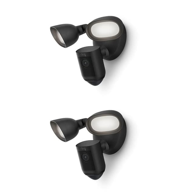 Detalle de Ring Flutlichtkamera Pro Kabel (Floodlight Cam Wired Pro) – 2K-Außenkamera mit 3D-Bewegung, Ring Vision und 110-dB-Sirene