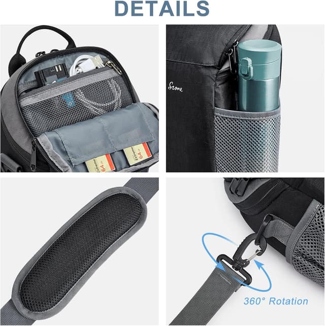 Thumbnail 6 de S-ZONE borsa per fotocamera DSLR/SLR impermeabile a tracolla