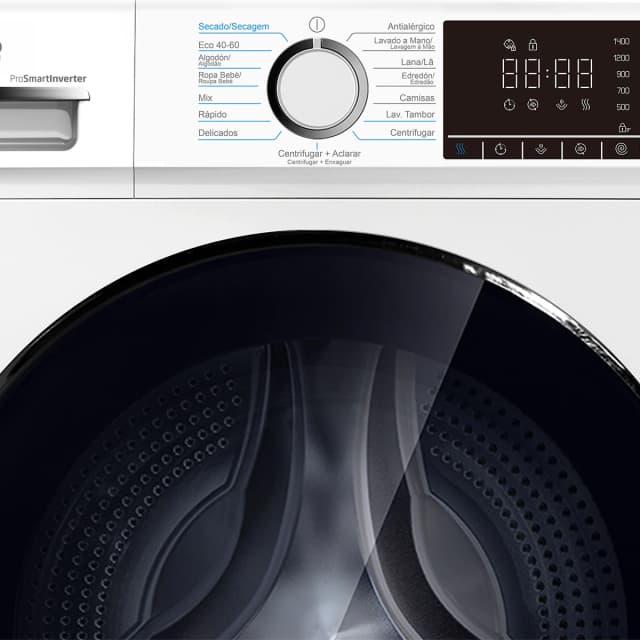 Detalle de Beko Lavadora secadora 8 kg 1400 rpm con vapor B1D85364WSPT (reacondicionado Grado D)