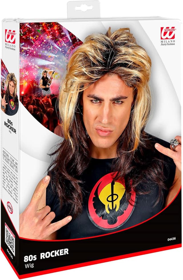Detalle 2 de WIDMANN MILANO Party Fashion 04436 Perücke im 80er Jahre Rocker-Look (Party Fashion)