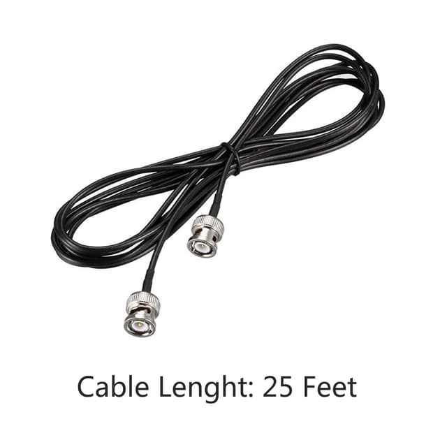 Thumbnail 1 de MACHSWON 2x RG174 coaxial cable (BNC male to BNC male), 50 ohm, 25 ft for CCTV/DVR/cameras