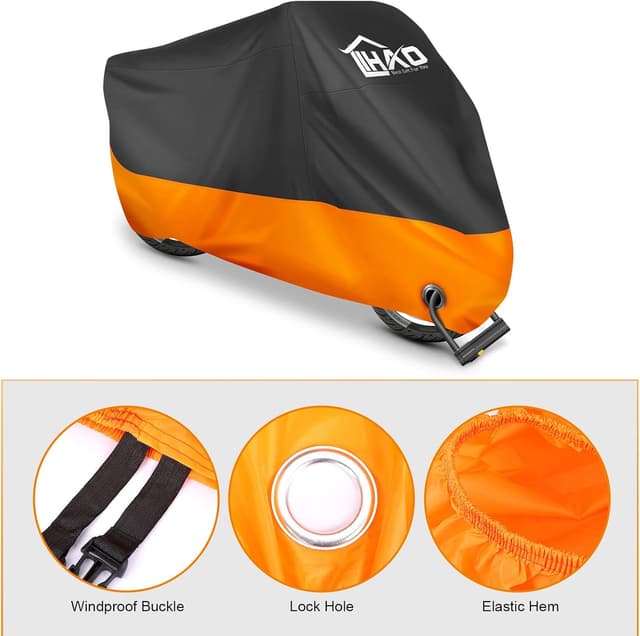 Detalle 2 de LIHAO Motorrad-Abdeckplane Outdoor 245x105x125 cm wasserdicht mit Aufbewahrungstasche