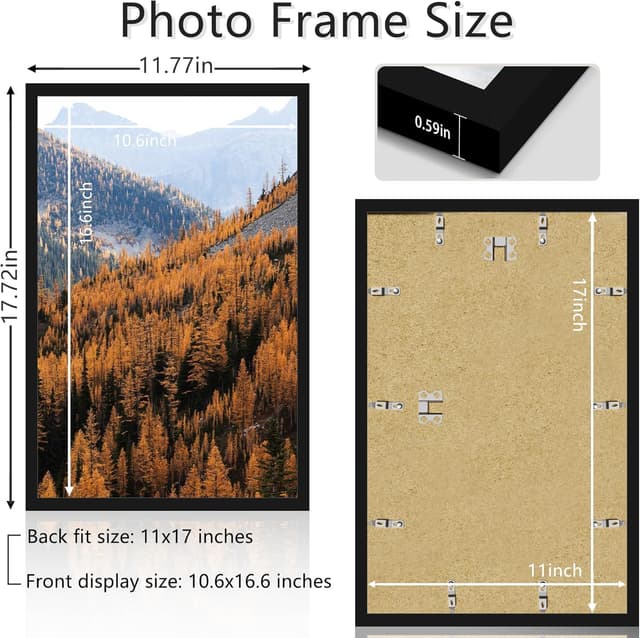 Detalle 2 de Picrit 11x17 Picture Frame Black