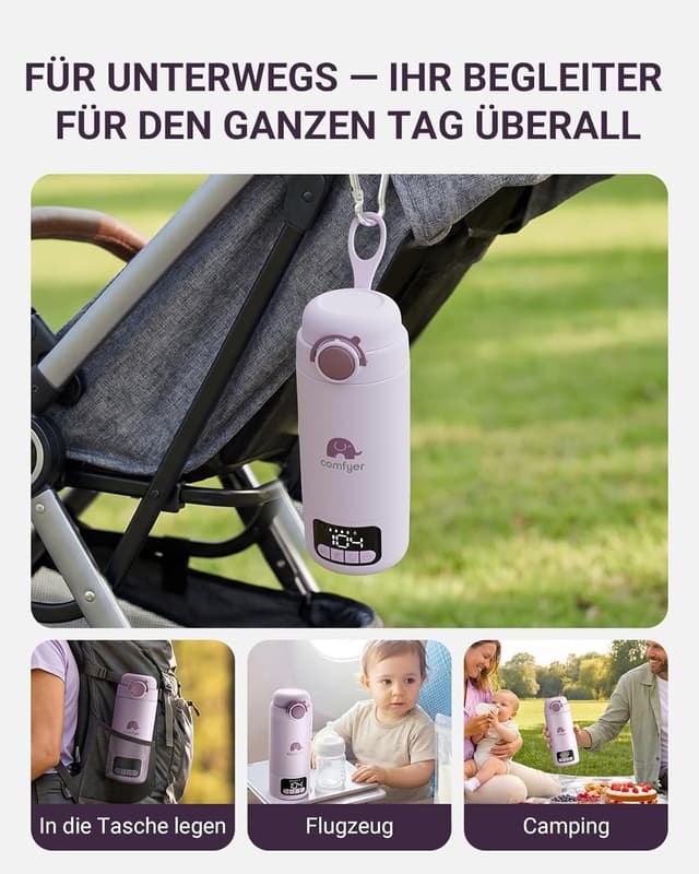 Detalle de Comfyer Tragbarer Flaschenwärmer 500 ml