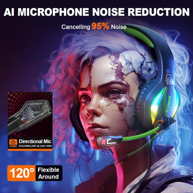 Detalle de Krysenix PG1 RGB gaming headset