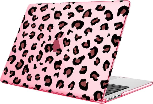 Detalle de FINTIE Hard Shell Case for 13.6-inch MacBook Air (M5 2026/M4 2025/M3 2024/M2 2022) in Pink Leopard