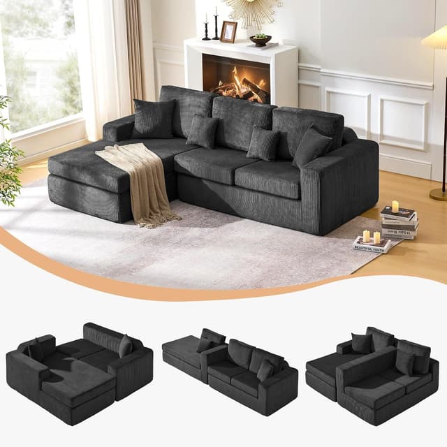 Detalle de CLIPOP Boneless L sofa with memory foam