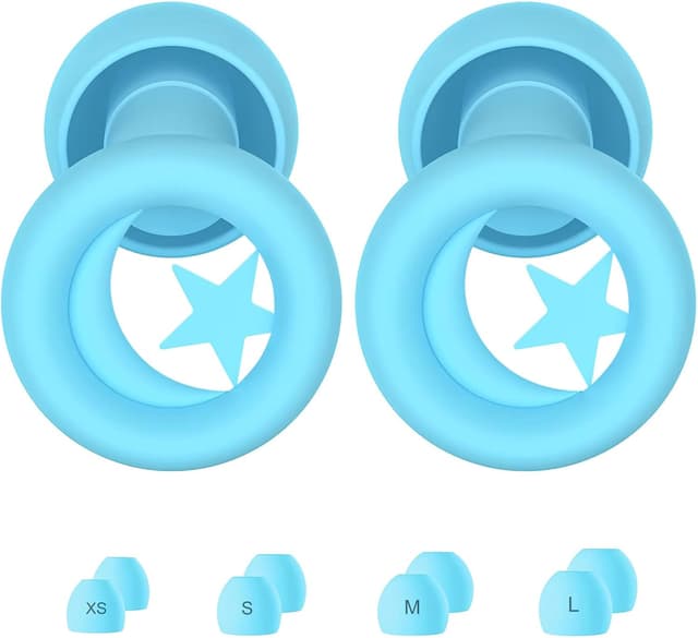 Detalle 2 de Generic Noise Cancelling Ear Plugs for Sleep, Work, Study & Travel (NRR 25–33dB) – Soft Reusable Silicone Earplugs, Black