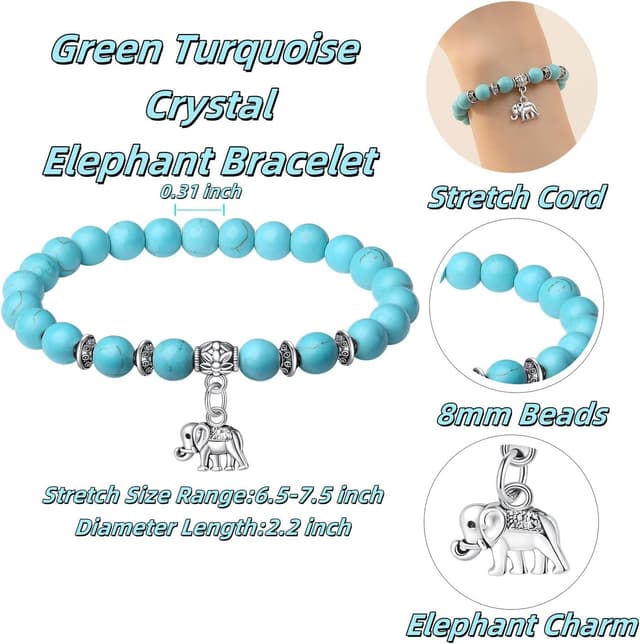 Detalle de XIANNVXI Elephant Bracelet 8mm Crystal