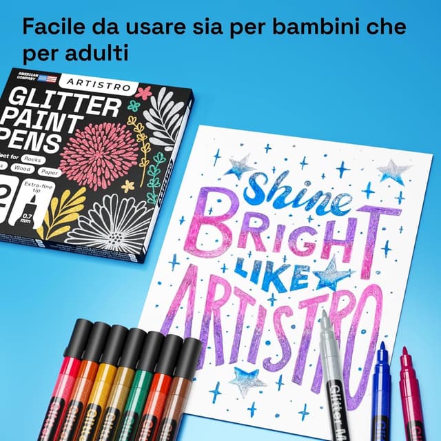 Thumbnail 5 de ARTISTRO Glitter Paint Pens 0.7mm 12ct