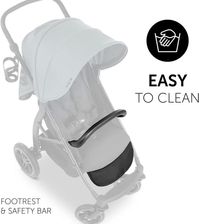 Detalle de Hauck Rapid 4D Jungle Green pushchair with 4D wheels, one-hand fold and raincover