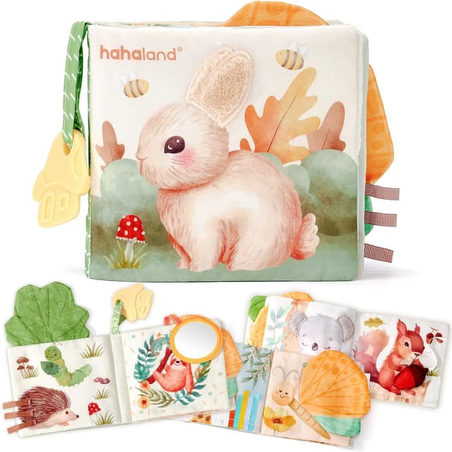 Detalle de hahaland Libro Bebe Interactivo 10+ animales