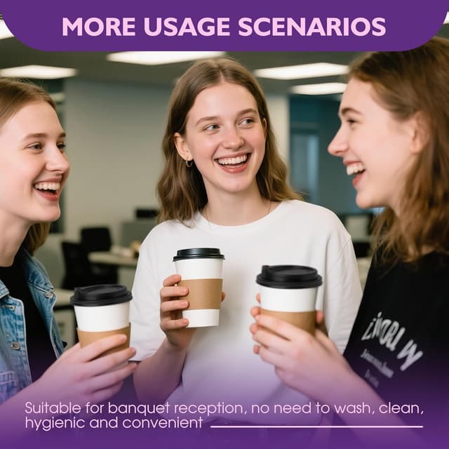 Thumbnail 4 de PACKINNO 12 oz Disposable Coffee Cups