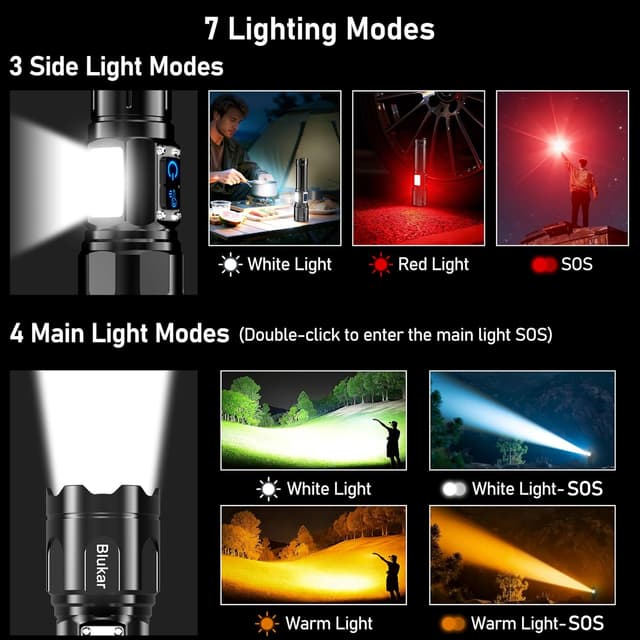 Thumbnail 2 de Blukar Taschenlampe LED 2 Farbtemperaturen