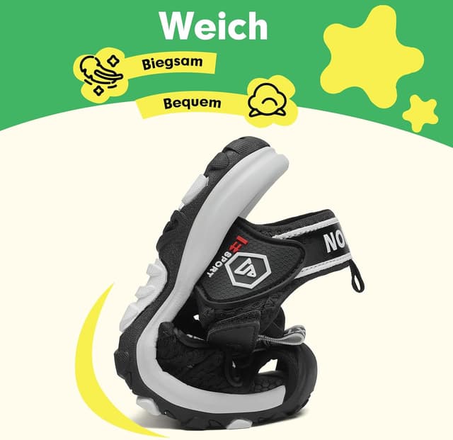 Detalle de SAGUARO geschlossene Sandalen für Kinder – atmungsaktiv, gepolstert und mit griffiger Gummisohle