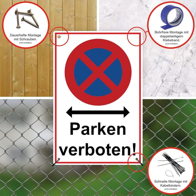 Thumbnail 4 de STROBO Absolutes Halteverbot Schild 30x40