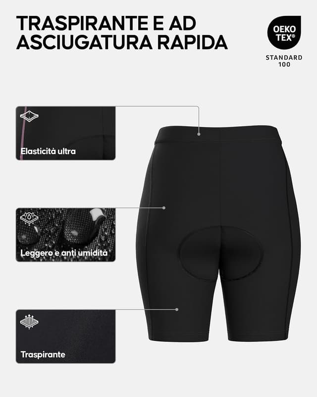 Thumbnail 2 de DANISH ENDURANCE Pantaloncini da Ciclismo donna con fondello 3D