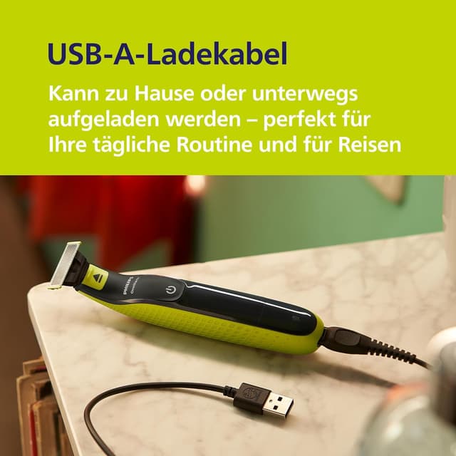Detalle 2 de Philips OneBlade 360 Face (QP2724/31) – elektrischer Rasierer & Trimmer für Gesicht, Nass- und Trockenrasur
