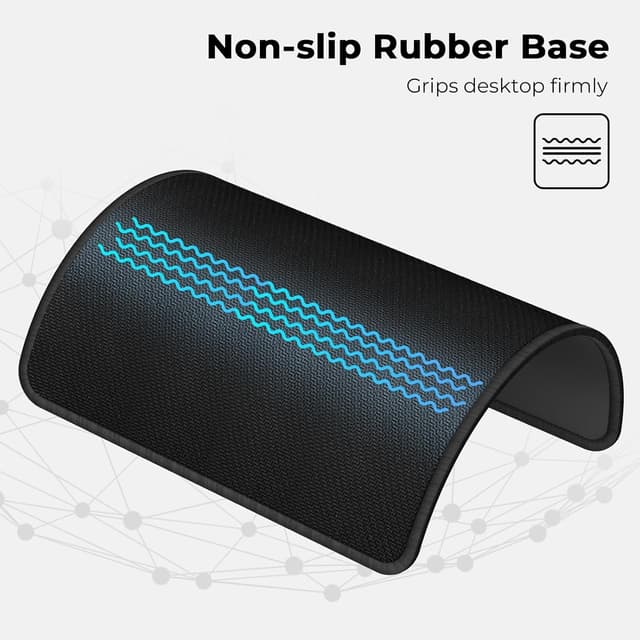 Detalle de Cimetech tappetino per mouse 3 mm con base antiscivolo e fibra superfine lavabile, nero