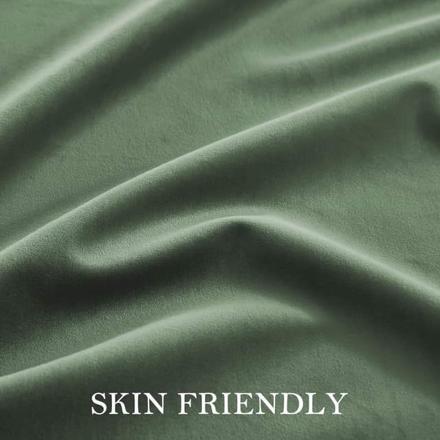 Thumbnail 6 de PONY DANCE Velvet Curtains W46xL84 Matcha Green