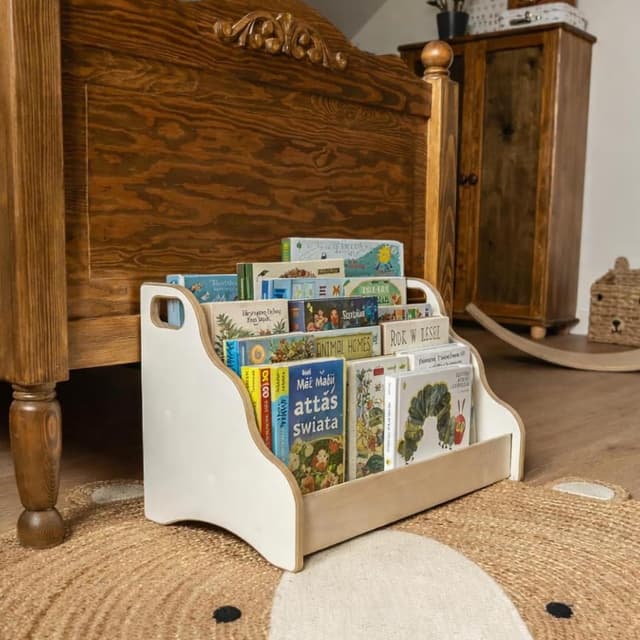 Detalle de MAMOI Libreria per bambini autoportante con organizer per libri e quaderni (cameretta)