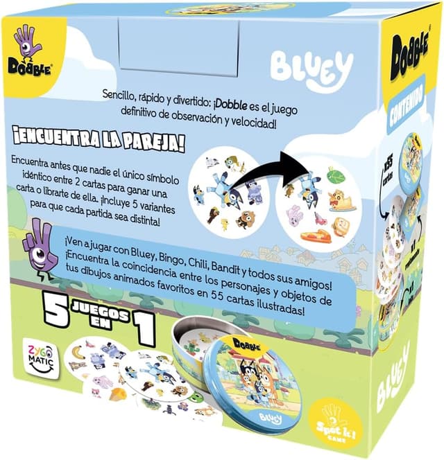 Detalle 2 de Dobble Bluey juego de observación 15 min