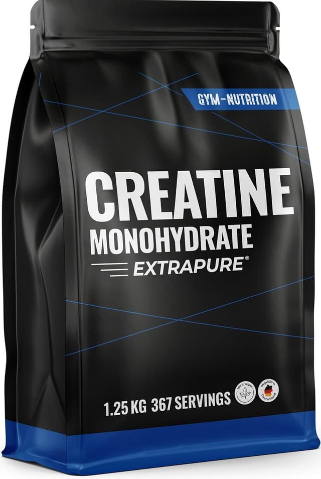 Detalle de Creatine Monohydrate 1,25 kg (Ultra Pure) avec Vitamine B6 – 367 portions – Vegan, fabriquée en Allemagne