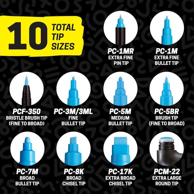 Thumbnail 6 de POSCA PC-5M 8-Color Paint Marker Set 8-pack 🎨