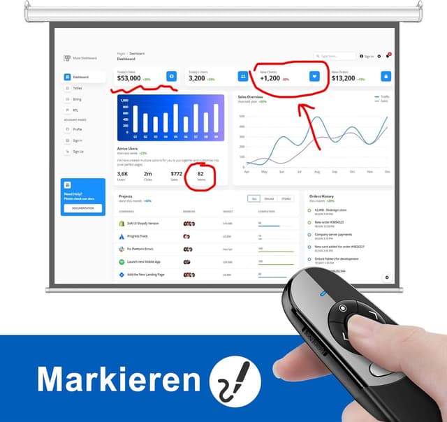 Thumbnail 4 de Digitaler Presenter USB C Kabellos 2.4 GHz