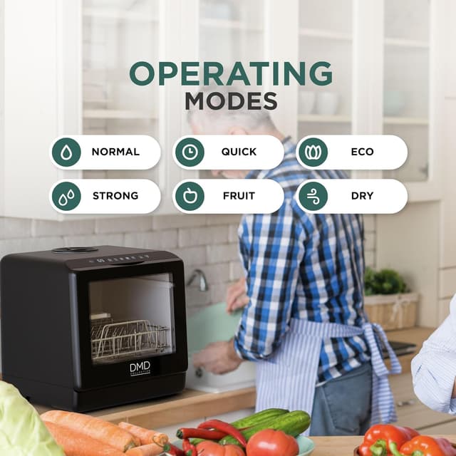 Detalle de Mini countertop dishwasher with 5L tank