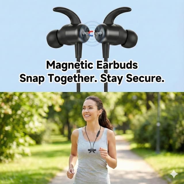Detalle 1 de UXD Magnetic Neckband Earphones 20H