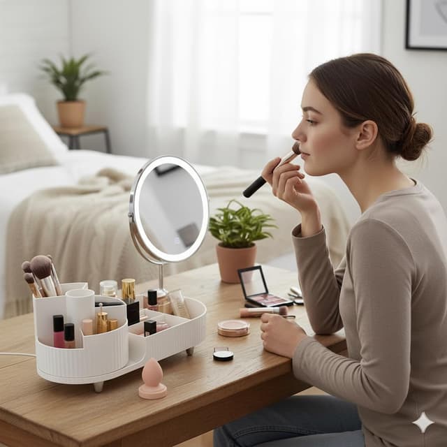 Detalle 2 de Make up Organizer 360° Drehbar Kosmetik-Organizer 🎀