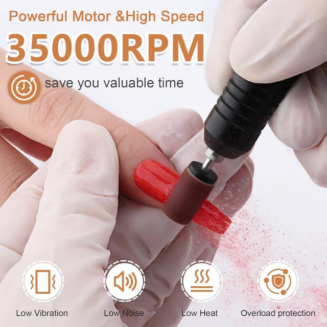 Thumbnail 2 de Enniewi Fresa per unghie professionale 35.000 RPM con display LED e controllo touch