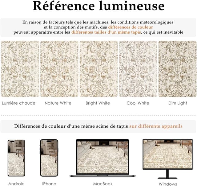 Detalle de HUGEAR Vintage Teppich 60x180 cm