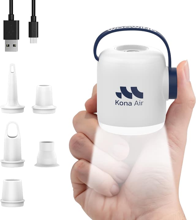 Detalle de Woowind Kona Air Rechargeable Electric Pump (4.5kPa) for Inflatables – with 5 Nozzles