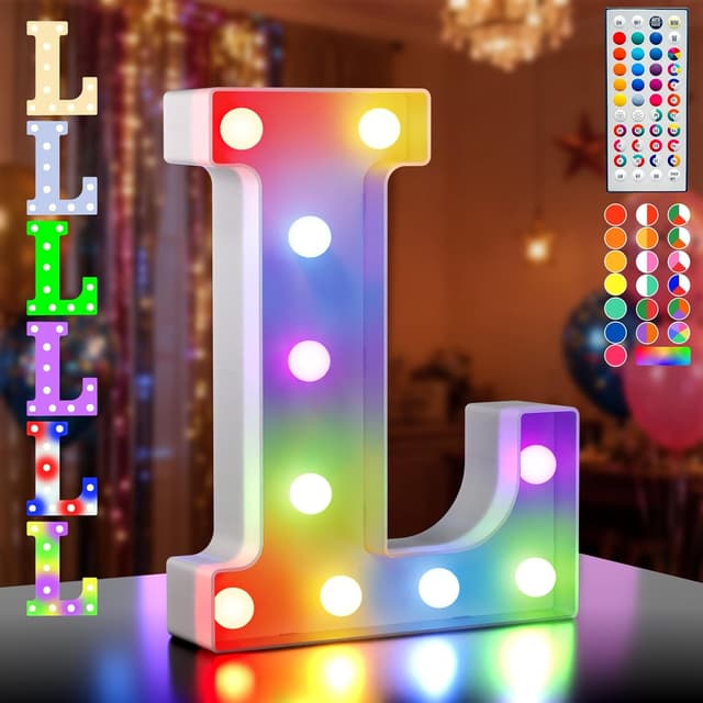 Detalle de LEDIDO Leuchtbuchstaben 35 Farbwechsel