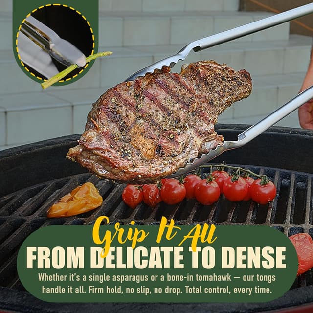 Thumbnail 4 de 24 inch BBQ Tongs Stainless Steel Grill Tongs 🍖